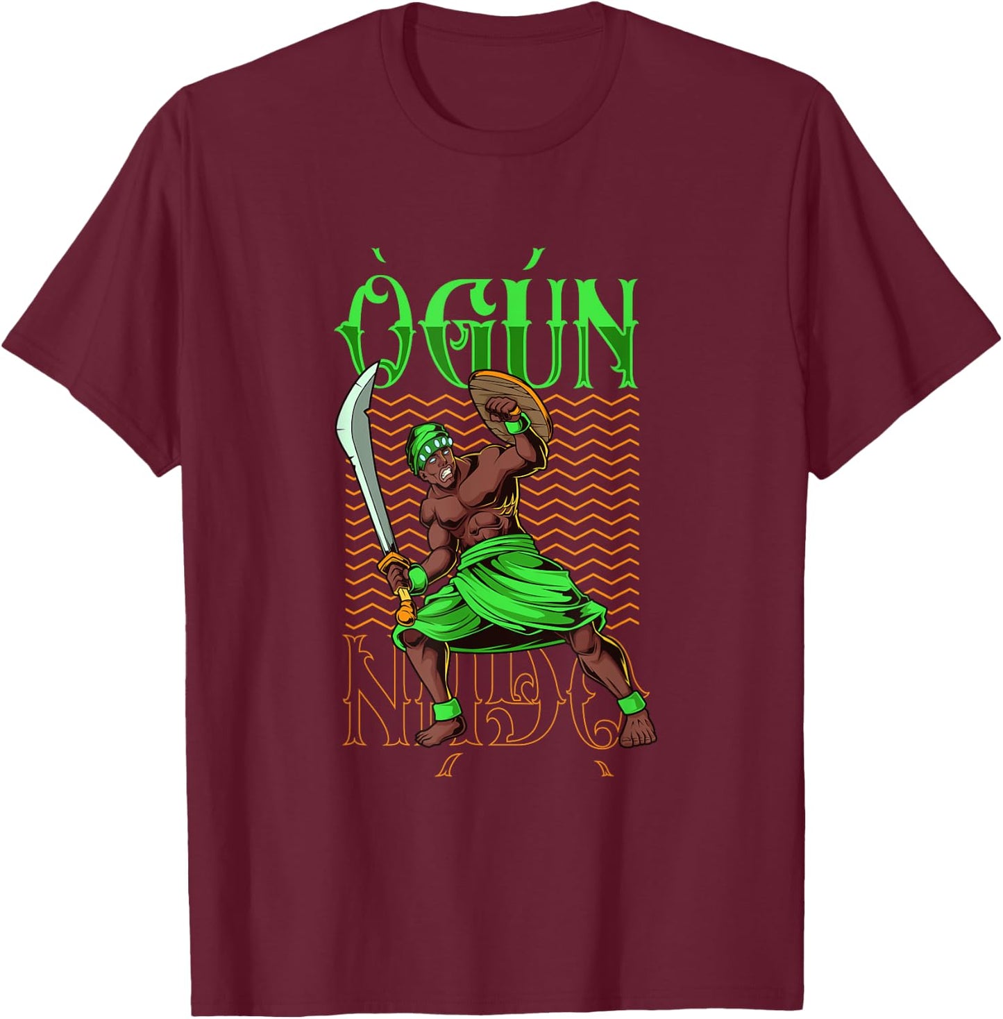 Famous gods of the Yoruba - Ogun T-Shirt - T-Shirt | Maroon
