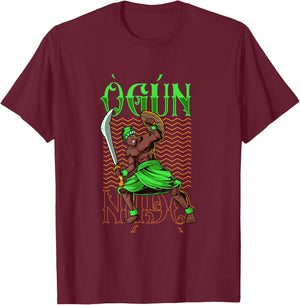 Famous gods of the Yoruba - Ogun T-Shirt - T-Shirt | Maroon