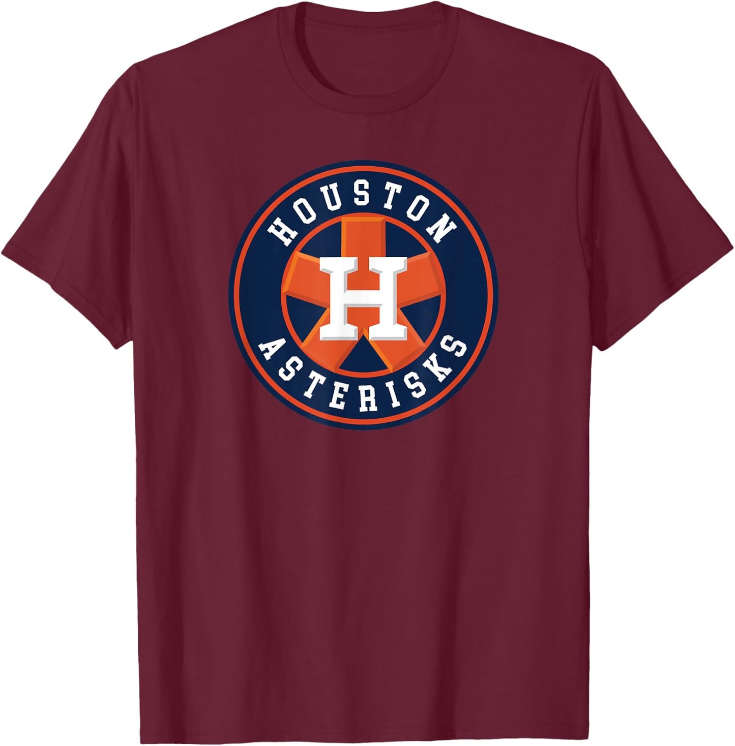 Houston Asterisks Baseball Scandal Funny T-Shirt - T-Shirt | Maroon