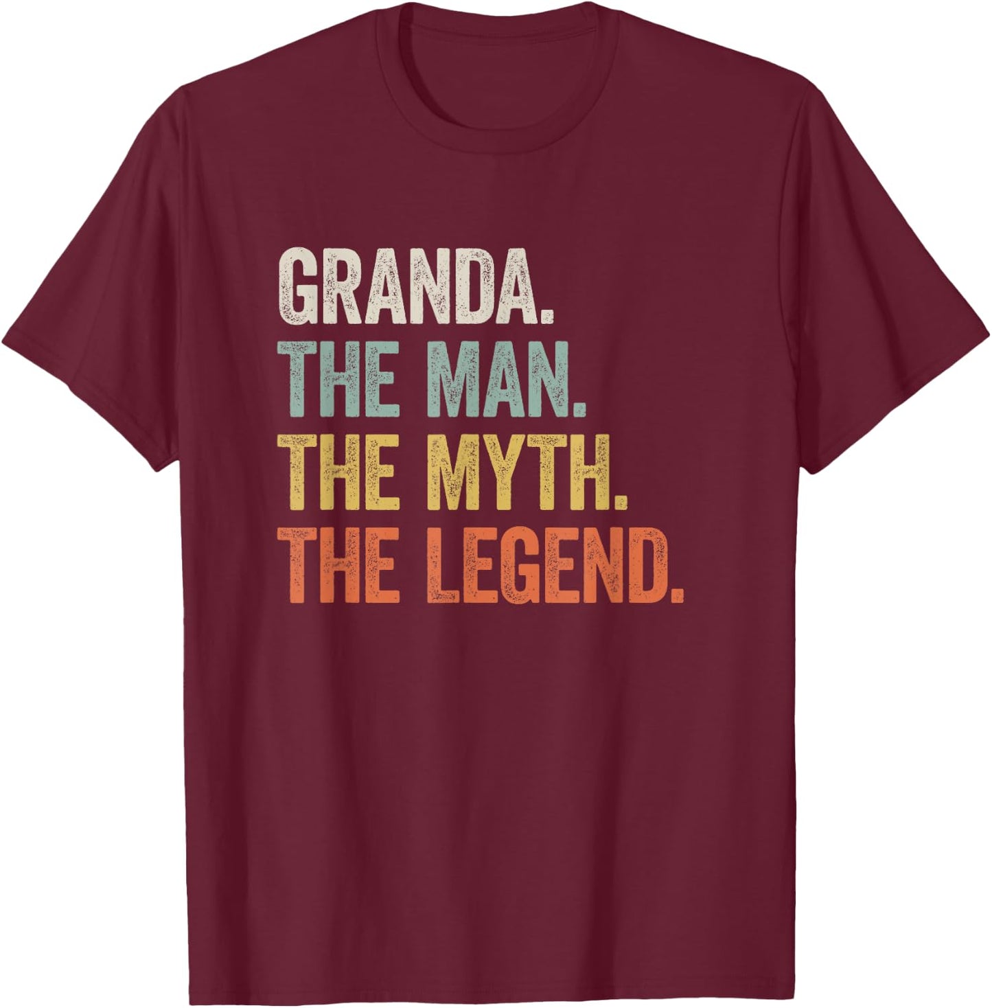 Granda - Cool Funny Legend Grandfather / Father's Day T-Shirt - T-Shirt | Maroon