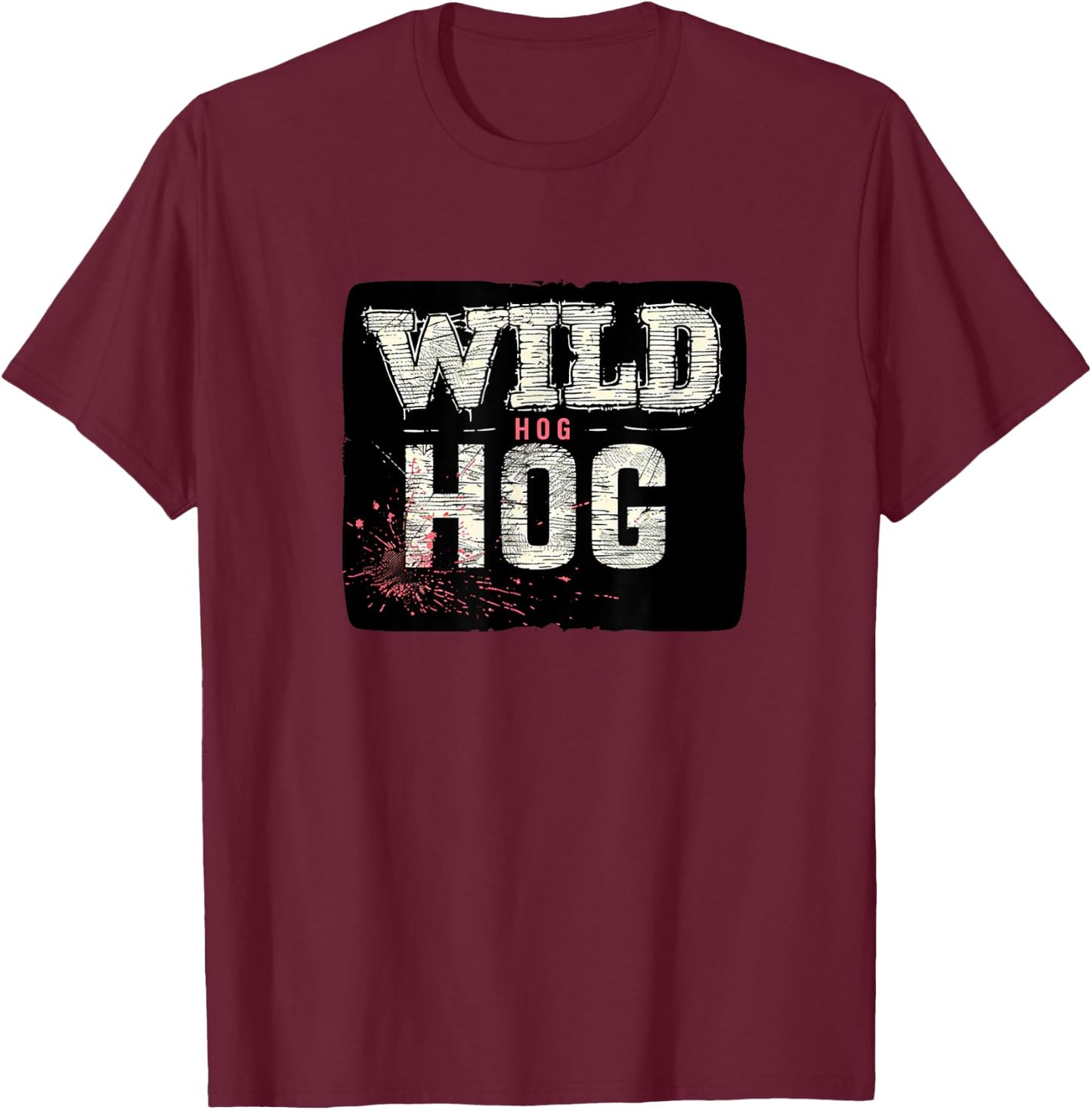 Cool Wild Hog T-Shirt - T-Shirt | Maroon