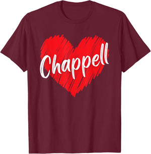 Chappell Personalized Name I Love Chappell Heart Vintage T-Shirt - T-Shirt | Maroon