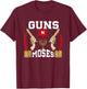 Guns N Moses Jewish Army Judaism Hebrew T-Shirt - T-Shirt | Maroon