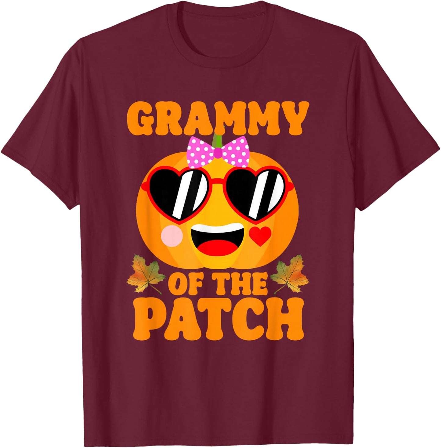 Grammy Of The Patch Pumpkin Halloween Family Matching T-Shirt - T-Shirt | Maroon