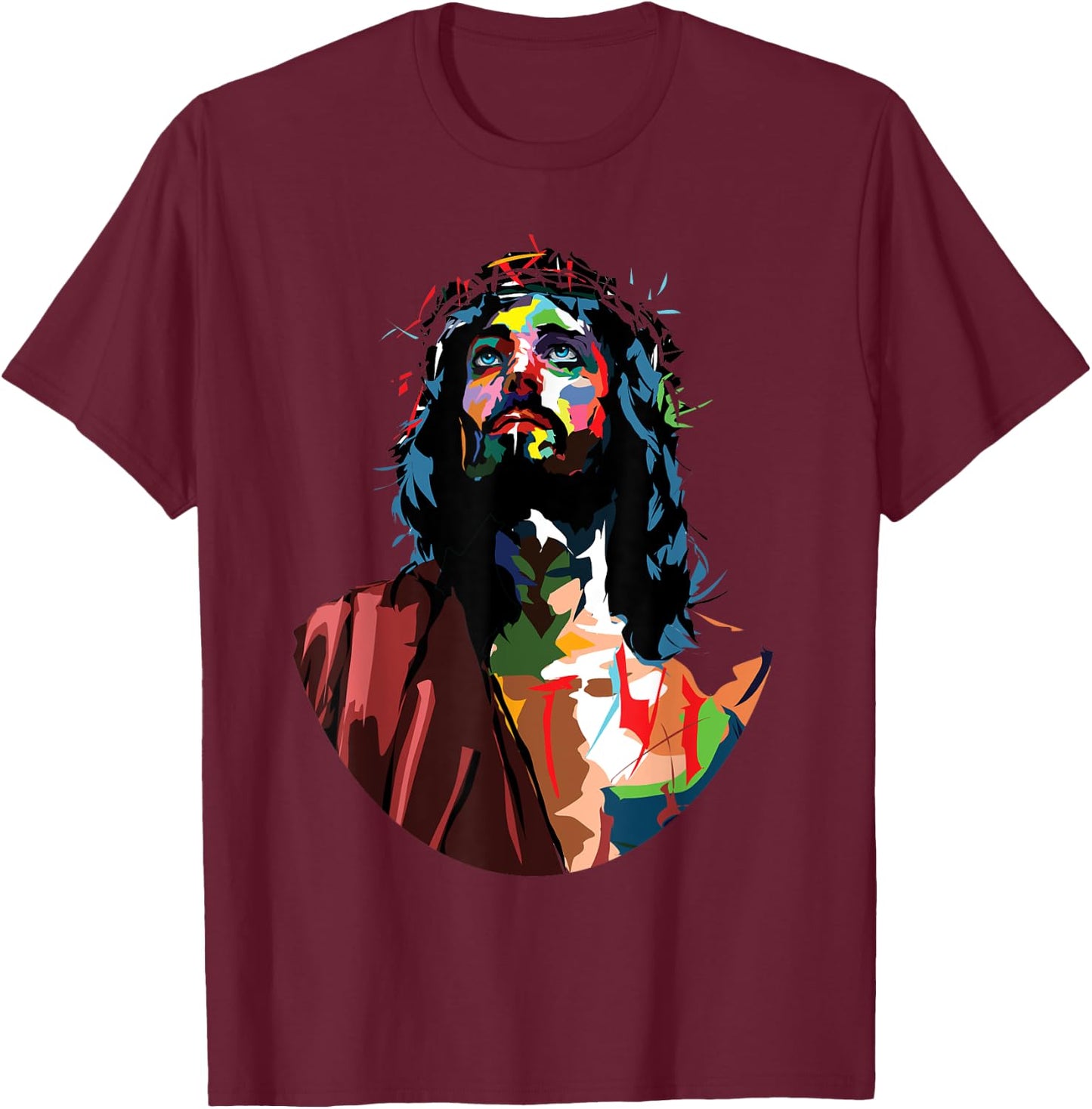 Vintage Got King Jesus Christ Sweet Face Image T-Shirt - T-Shirt | Maroon