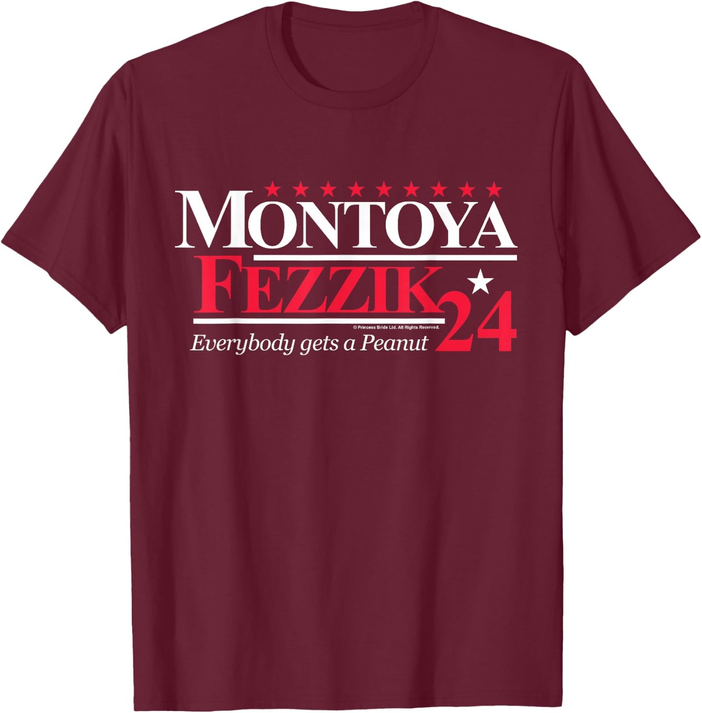 The Princess Bride Montoya and Fezzik for President 2024 T-Shirt - T-Shirt | Maroon