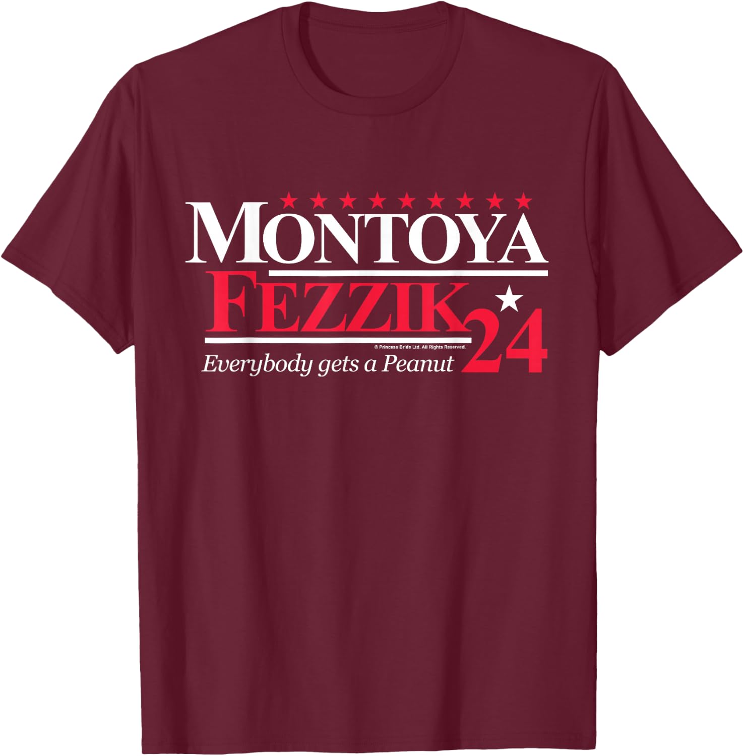 The Princess Bride Montoya and Fezzik for President 2024 T-Shirt - T-Shirt | Maroon