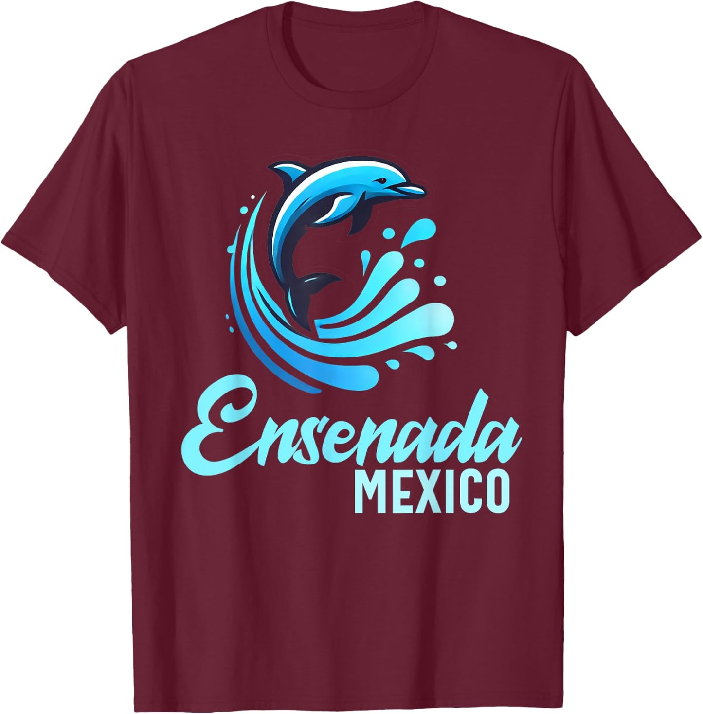 Ensenada Souvenir Mexico Retro Vintage Travel Men Women T-Shirt - T-Shirt | Maroon