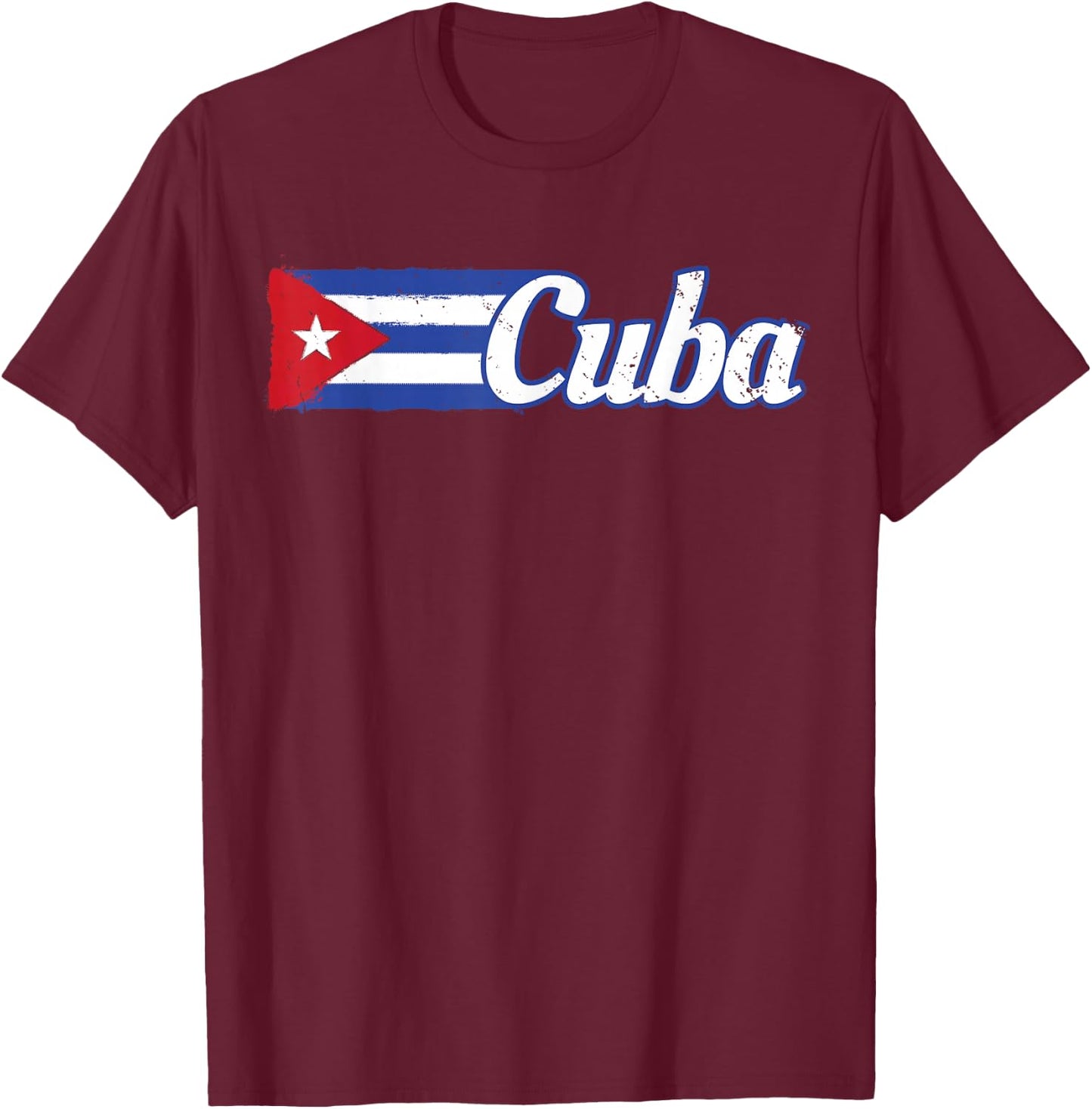 Cuban Flag Shirt Cuban Hispanic Heritage Month T-Shirt - T-Shirt | Maroon