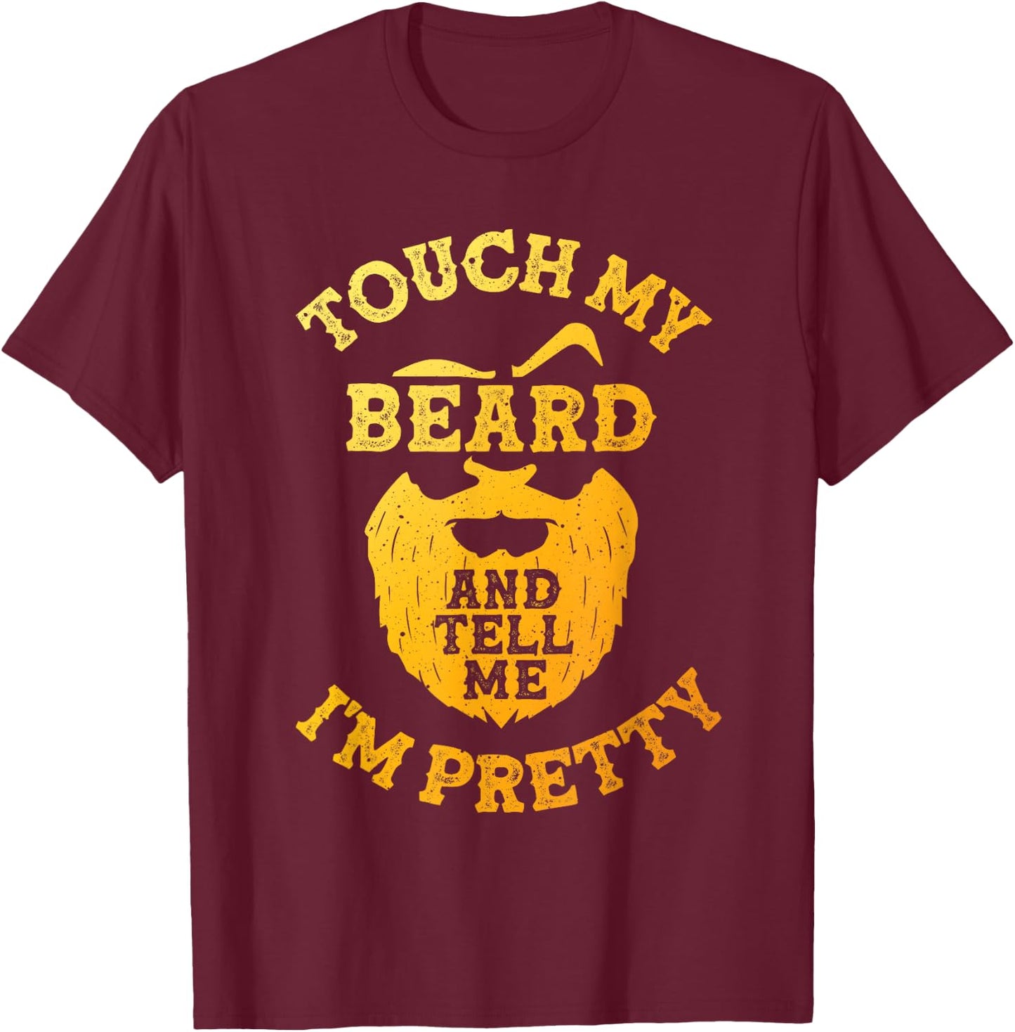 Funny Beard Design Dad Bearded Men Beard Lover T-Shirt - T-Shirt | Maroon
