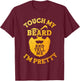 Funny Beard Design Dad Bearded Men Beard Lover T-Shirt - T-Shirt | Maroon