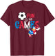 Disney Donald Duck Summer Sports Football Soccer Fun & Games T-Shirt - T-Shirt | Maroon