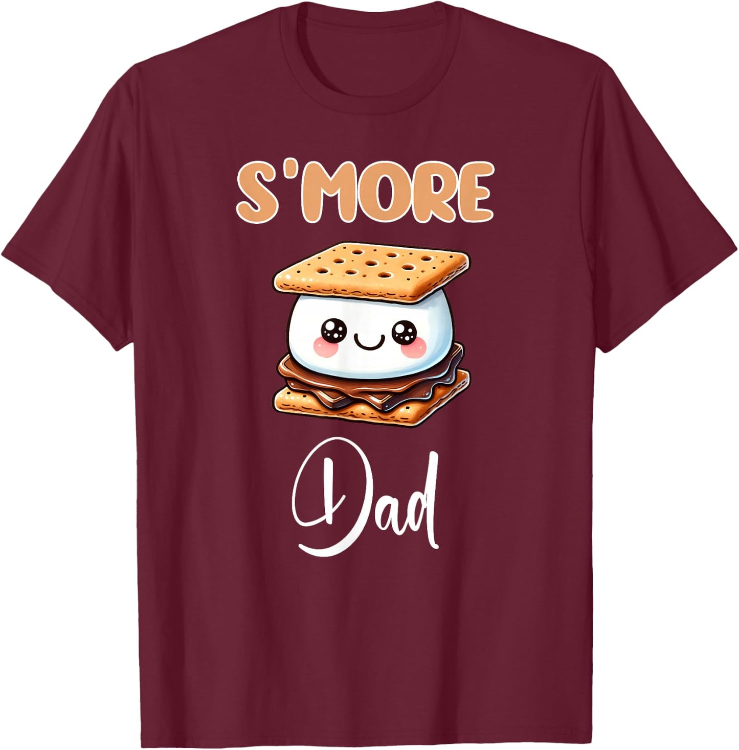 S'more Shirt Funny S'mores Dad S'mores Father Smores Lover T-Shirt - T-Shirt | Maroon