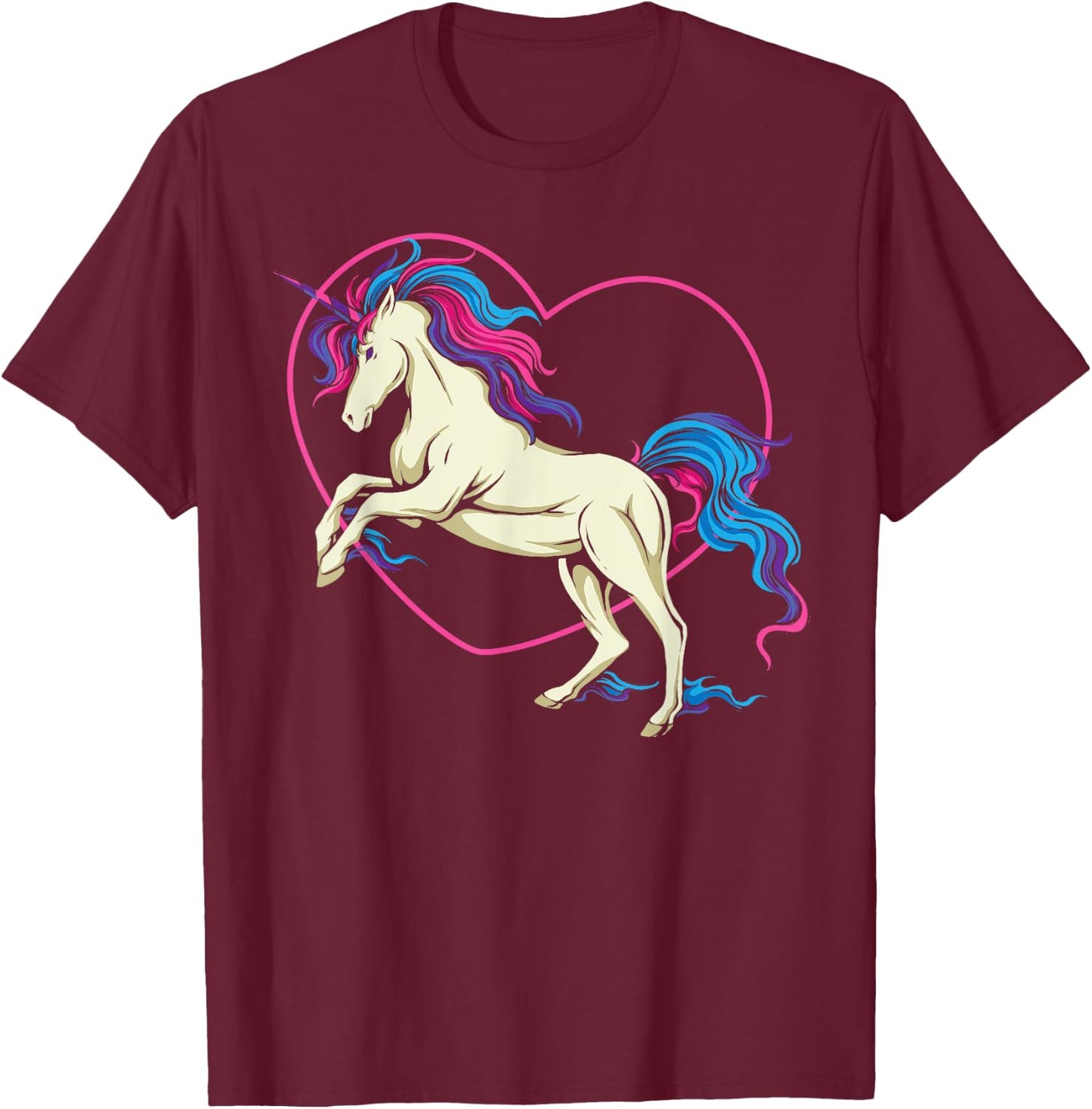 Bisexual Bi Pride Flag Unicorn T-Shirt - T-Shirt | Maroon