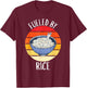 Retro Fueled By Rice Vintage Rice Lover T-Shirt - T-Shirt | Maroon