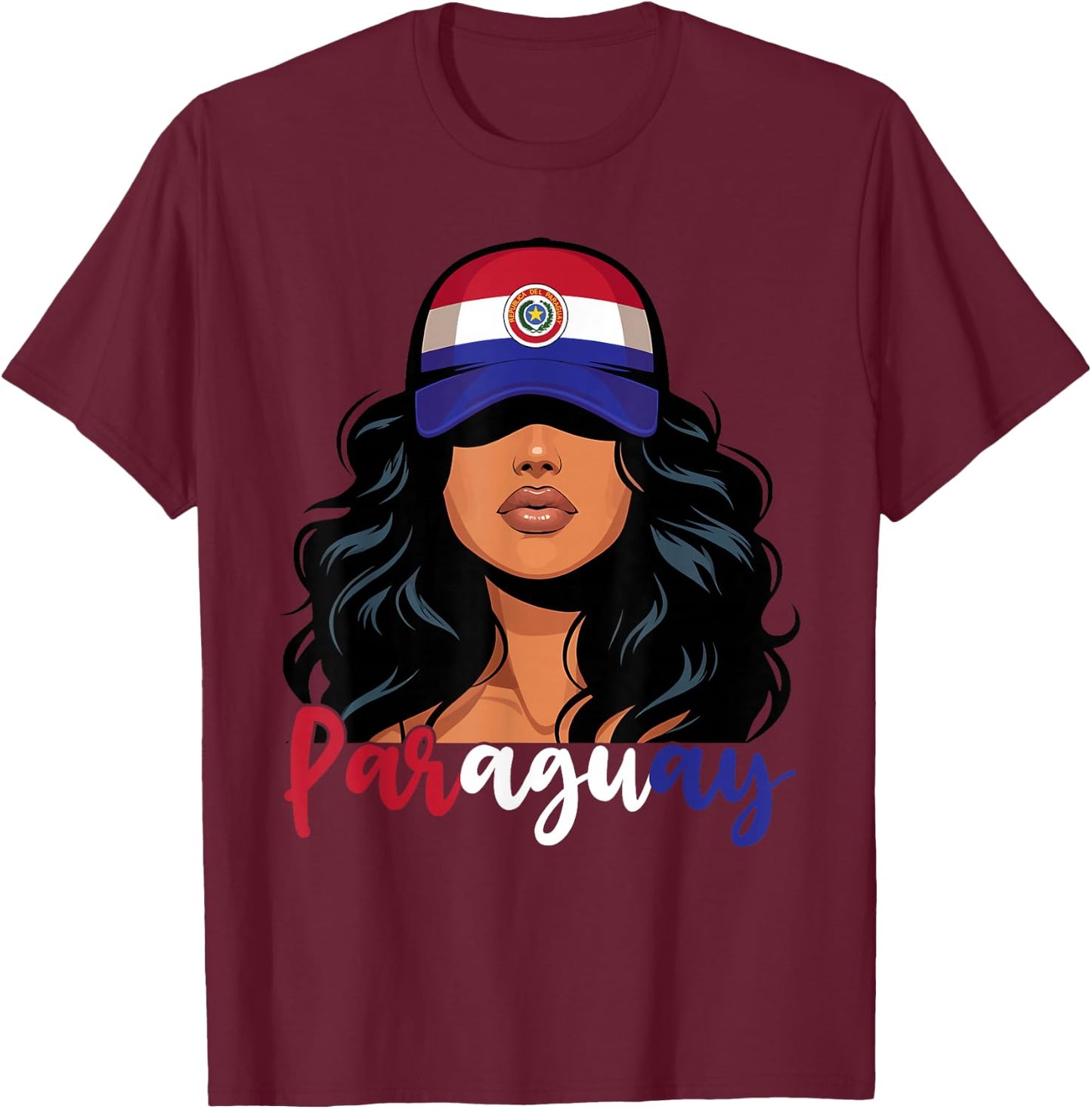 Paraguayan Girl Paraguay Flag Proud Paraguaya Women T-Shirt - T-Shirt | Maroon