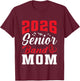 2026 Senior Band Mom Class Of 2026 Parent Mom Graduation T-Shirt - T-Shirt | Maroon
