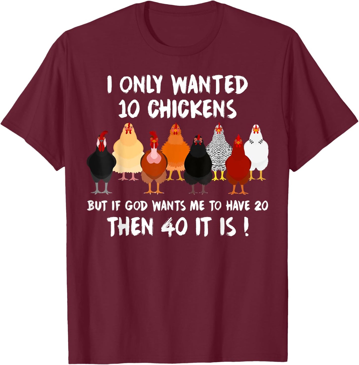 Funny Chicken Gifts Women Poultry Chickens Farmer T-Shirt - T-Shirt | Maroon