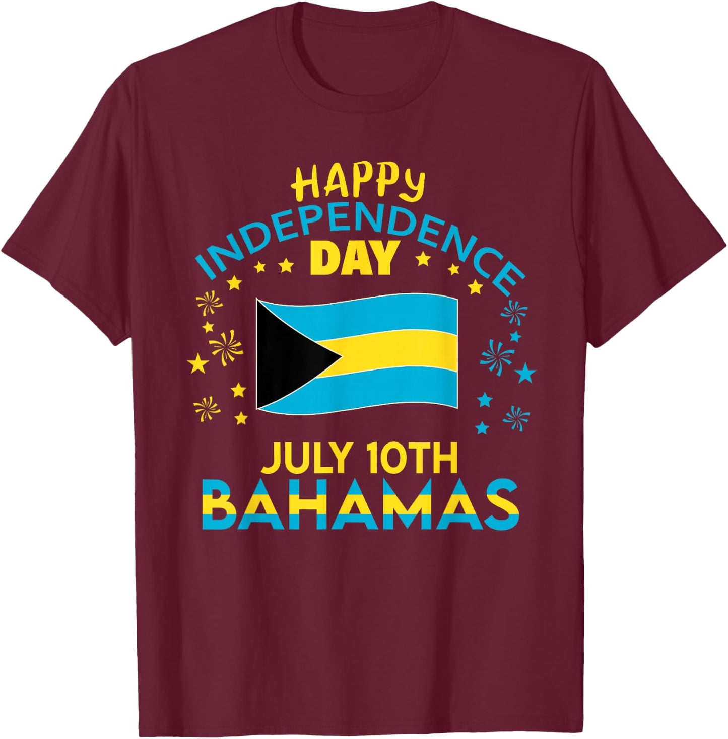 The Bahamas Independence Day Bahamian Pride The Bahamas Flag T-Shirt - T-Shirt | Maroon