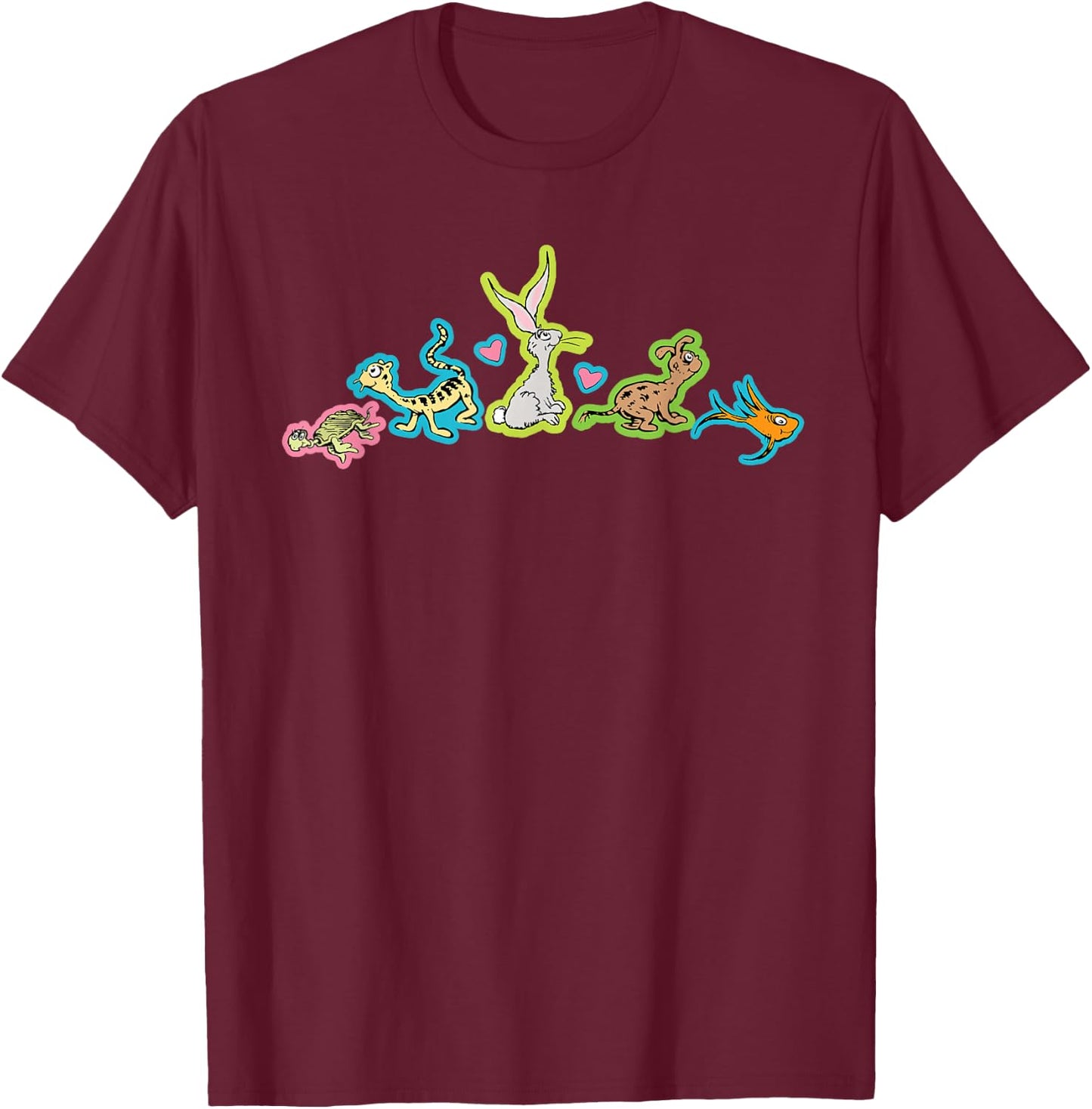 Dr. Seuss Pet Family T-Shirt - T-Shirt | Maroon
