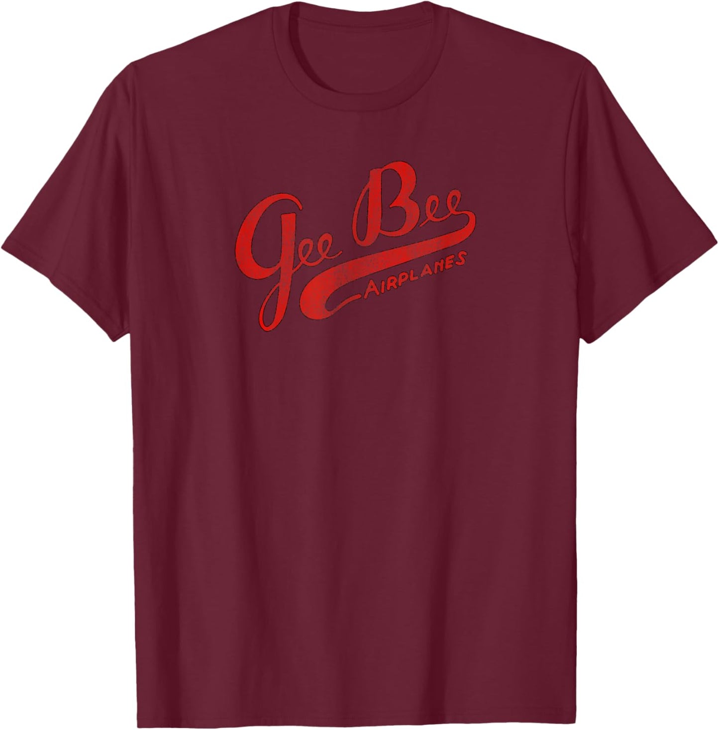 Granville Brothers Aircraft Gee Bees American Aircraft Logo T-Shirt - T-Shirt | Maroon