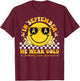September We Wear Gold Childhood Cancer Awareness Smile Face T-Shirt - T-Shirt | Maroon