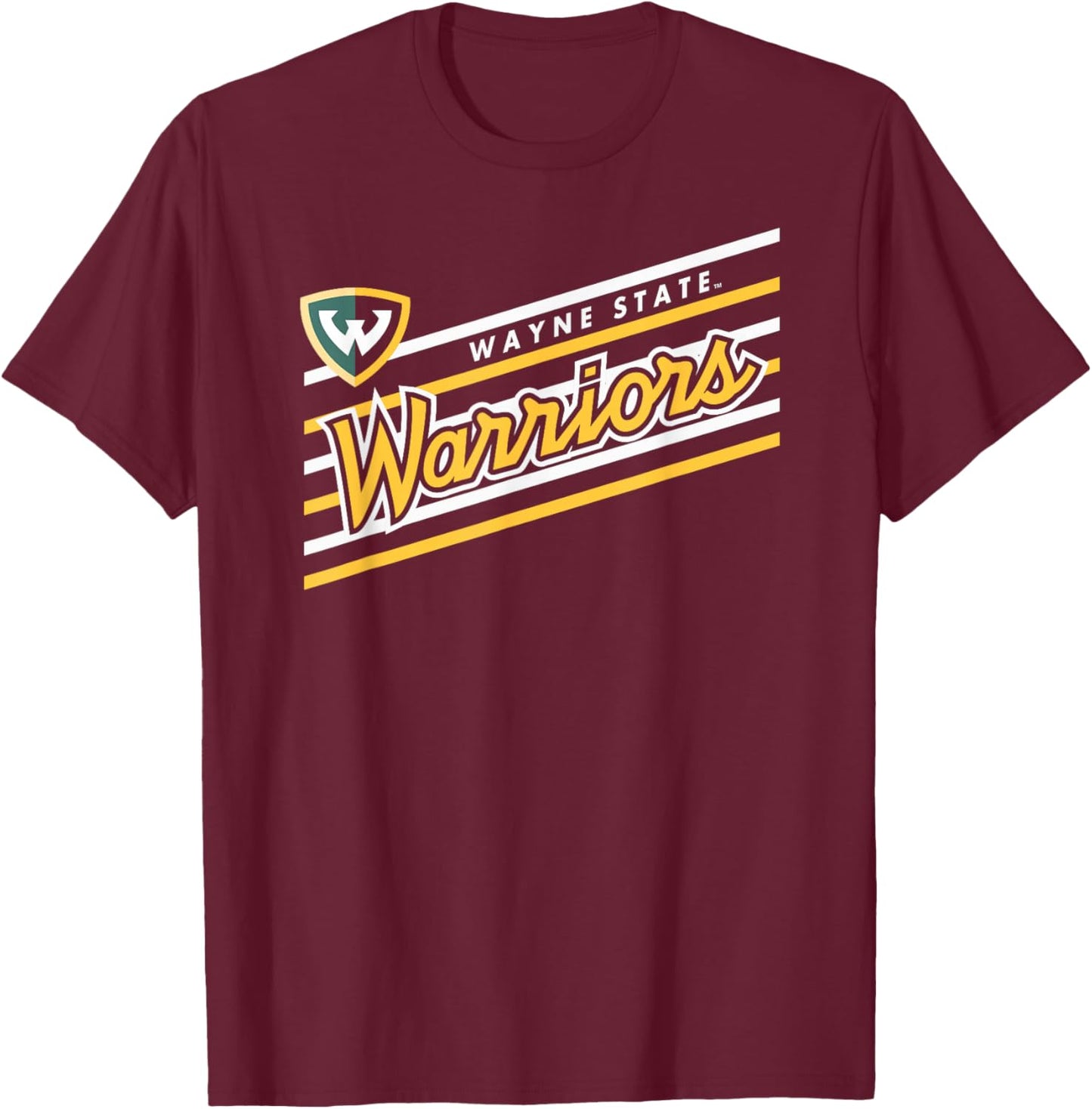 Wayne State Warriors Retro Performer Green T-Shirt - T-Shirt | Maroon