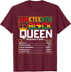 Juneteenth Black Queen Nutritional Facts Melanin Women 1865 T-Shirt - T-Shirt | Maroon
