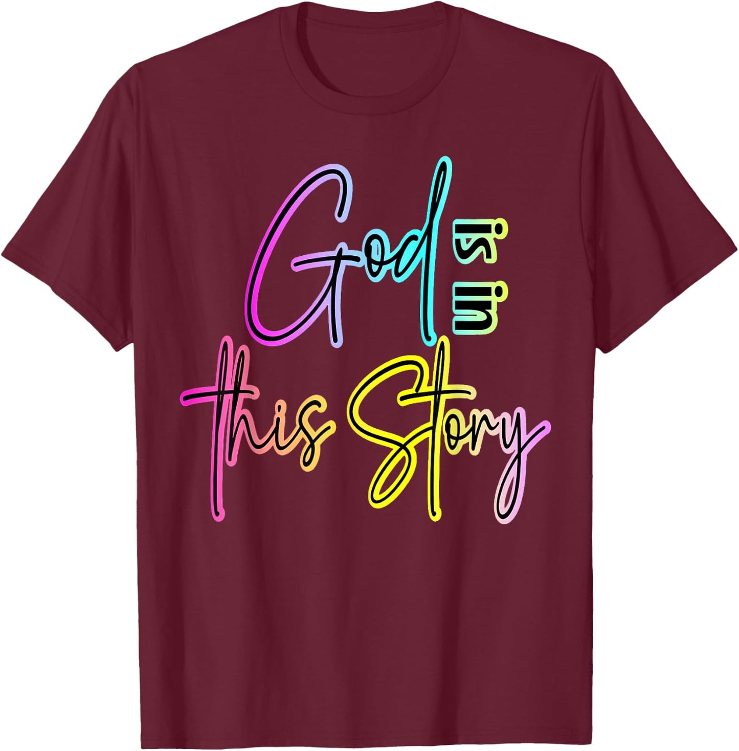 God is in This Story Worship Leader Gifts and Faith T-Shirt - T-Shirt | Maroon