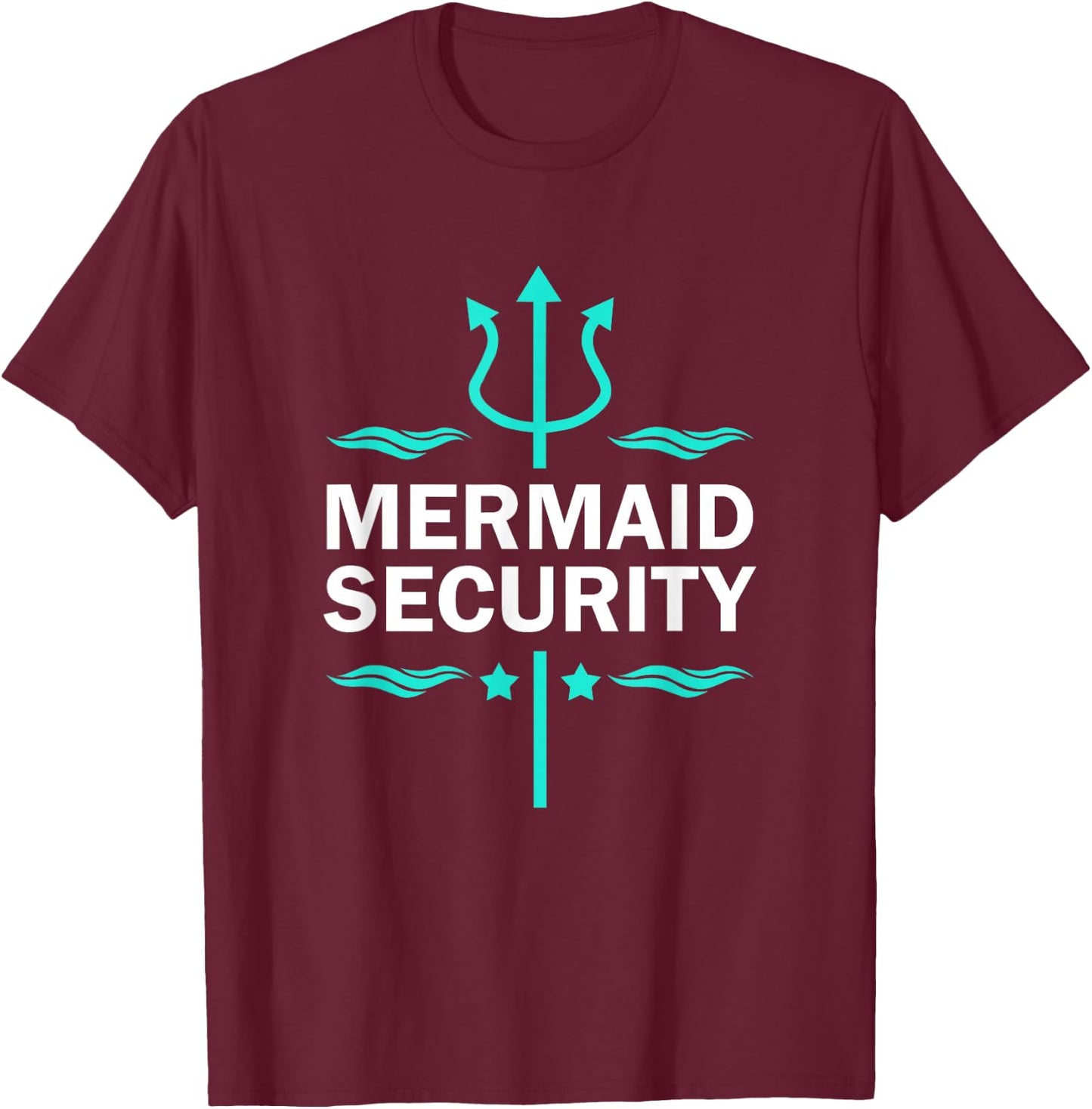 Mermaid Security Swimmer T-Shirt - T-Shirt | Maroon