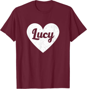 I Heart Lucy - First Names and Hearts Love I Heart Lucy T-Shirt - T-Shirt | Maroon