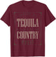 Fueled By Tequila And Country Music Folk Style Western T-Shirt - T-Shirt | Maroon