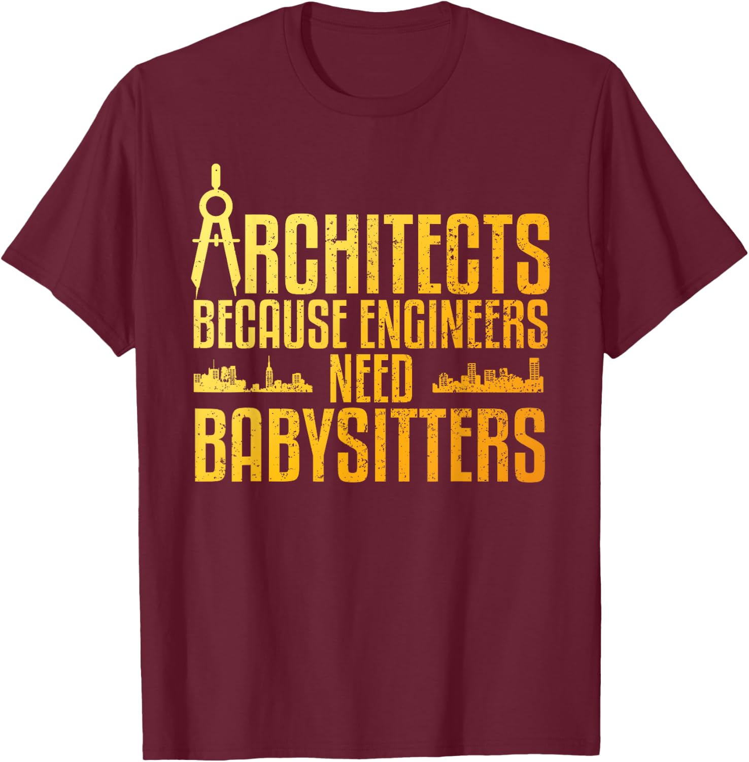 Funny Architect Art Women Architecture Gag Architect T-Shirt - T-Shirt | Maroon