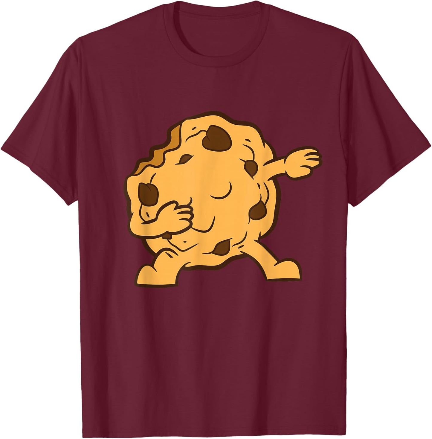 Dabbing Chocolate Chip Cookie Cute Cookie T-Shirt - T-Shirt | Maroon