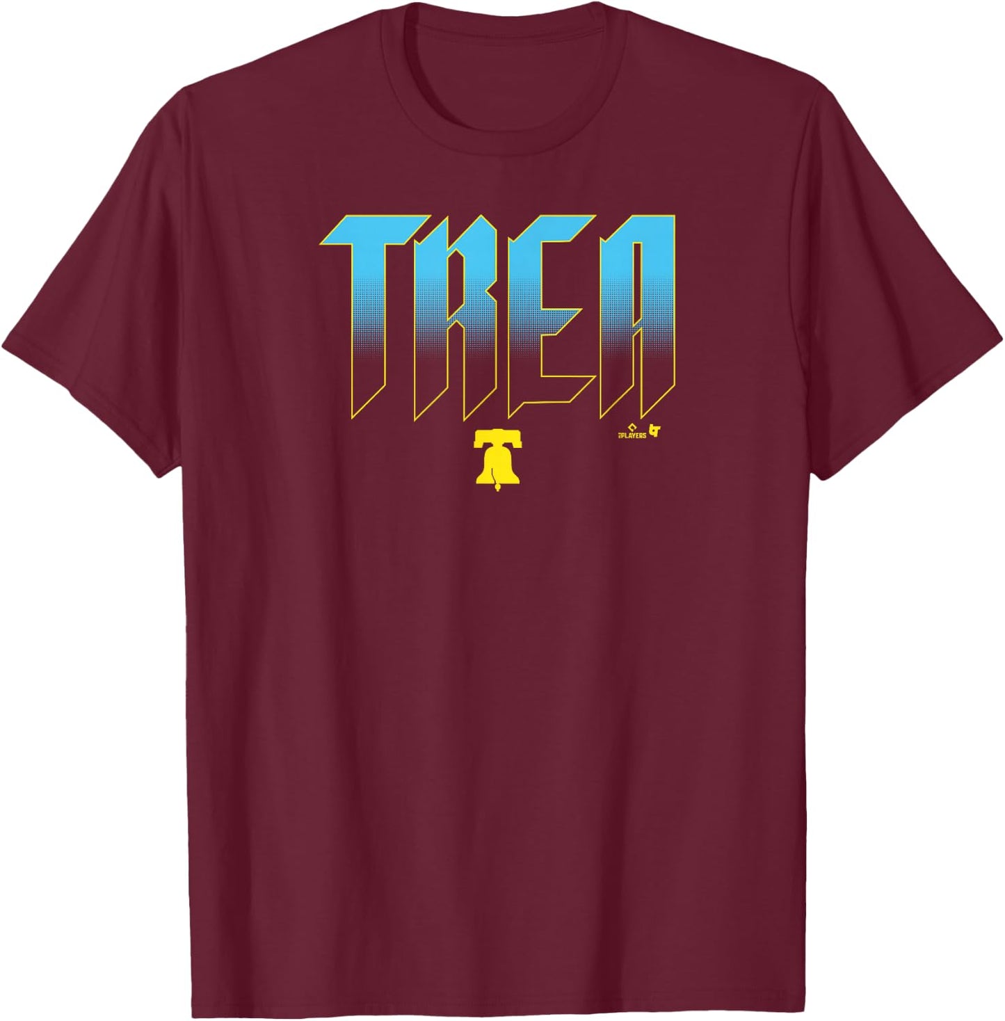 Trea Turner: Philadelphia City Edition Text T-Shirt - T-Shirt | Maroon