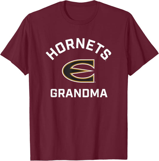 Emporia State University ESU Hornets Arched Grandma T-Shirt - T-Shirt | Maroon