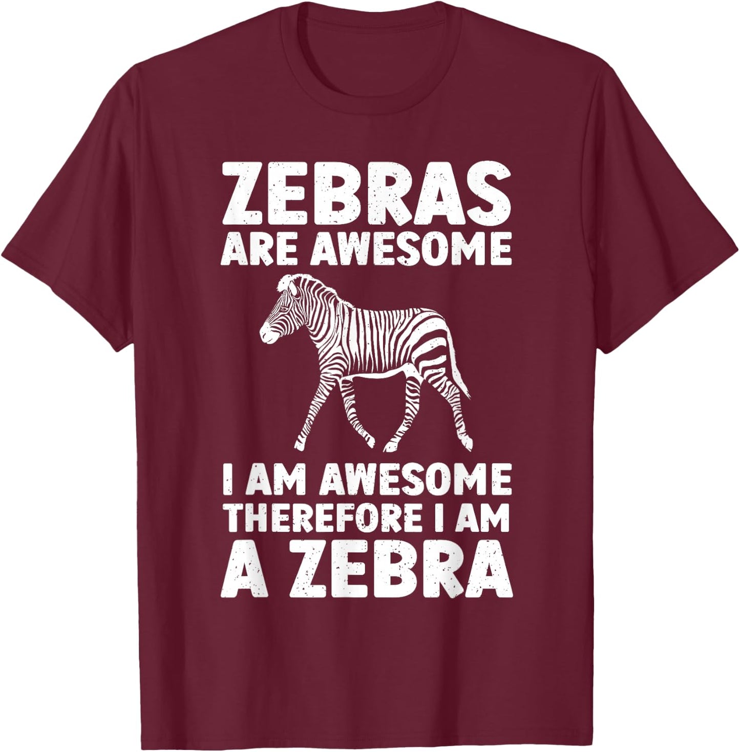 Cool Zebra Art Women Kids Zebra Stripes Zebra Lover T-Shirt - T-Shirt | Maroon