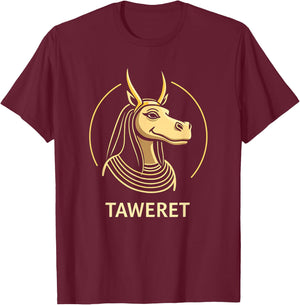 Taweret Egyptian Goddess T-Shirt - T-Shirt | Maroon