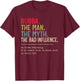 Bubba The Man The Myth The Bad Influence He Knows Everything T-Shirt - T-Shirt | Maroon