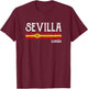 Vintage Sevilla Spain Souvenir Seville Espana Gift T-Shirt - T-Shirt | Maroon