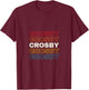 I Love Crosby Personalized Retro Sunset First Name T-Shirt - T-Shirt | Maroon