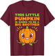 Kids Pumpkin Big Brother Baby Halloween Pregnancy Announcement T-Shirt - T-Shirt | Maroon