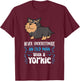 Never Underestimate An Old Man With A Yorkie T-Shirt - T-Shirt | Maroon