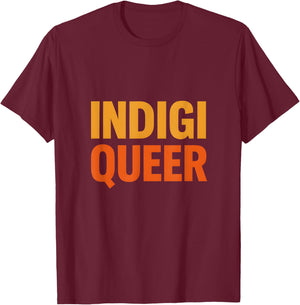 Two-Spirit Pride Indigiqueer Vintage Indigenous T-Shirt - T-Shirt | Maroon