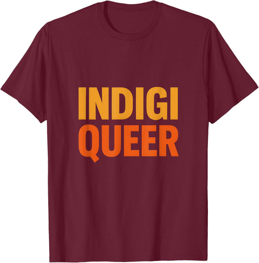 Two-Spirit Pride Indigiqueer Vintage Indigenous T-Shirt - T-Shirt | Maroon