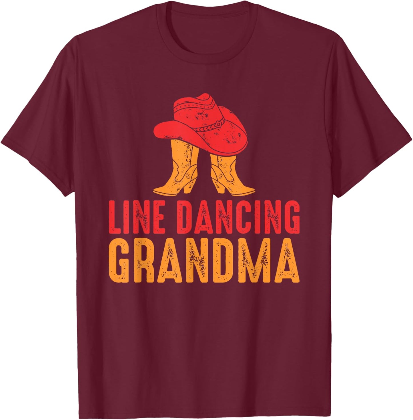 Line Dancing Grandma T-Shirt - T-Shirt | Maroon