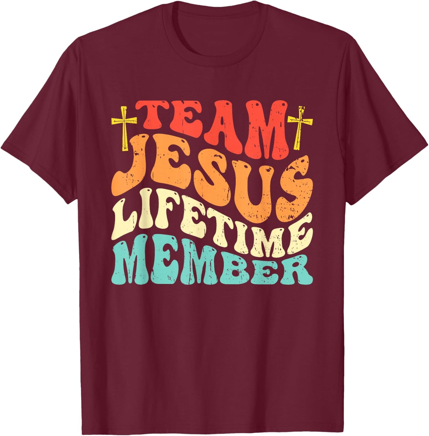 Christian - Team Jesus 03 Faith Hope Love T-Shirt - T-Shirt | Maroon