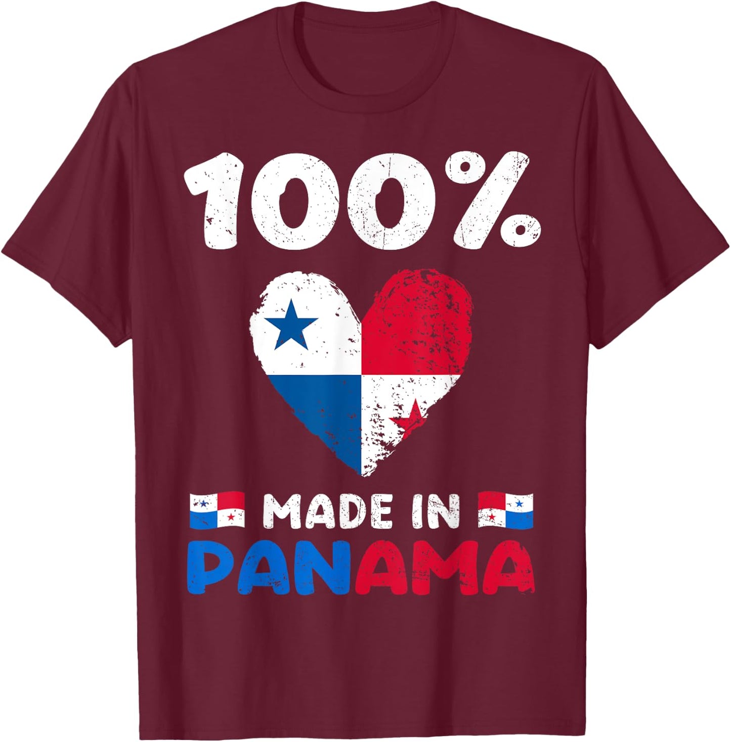100 Percent Made In Panama Panamanian Boys Girls Kids T-Shirt - T-Shirt | Maroon