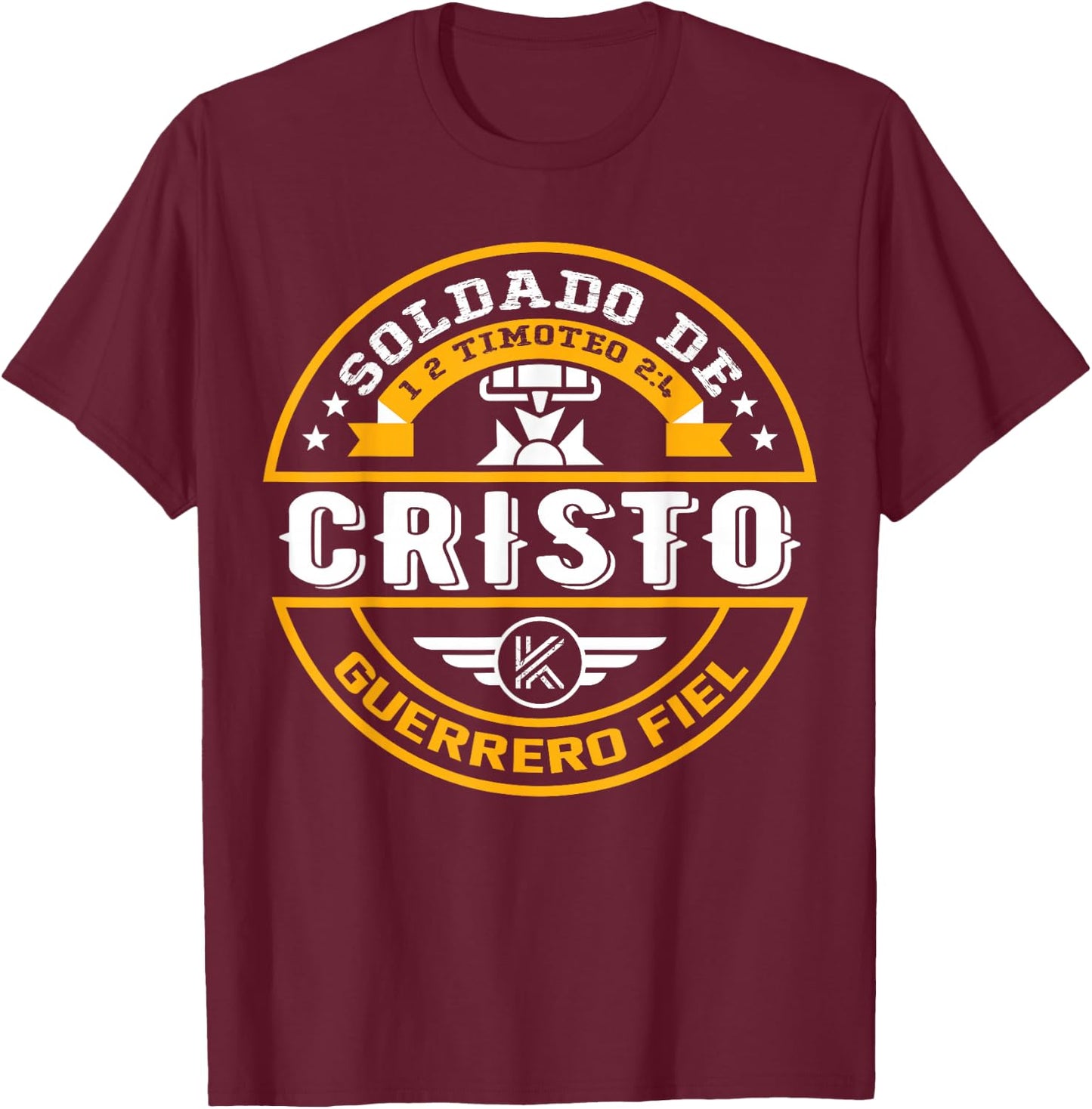 Soldado de Cristo Dios Guerreo Fiel, fiel soldado de Jesús T-Shirt - T-Shirt | Maroon