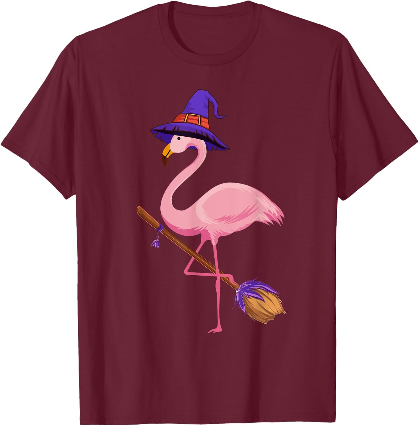 Halloween Flamingo Funny Flamingo Lover Witch Has Halloween T-Shirt - T-Shirt | Maroon